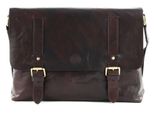 Saddler Pelle Laptop Bag Borsa A Tracolla Con Scomparto Per Laptop Ryan Messenger Bag Dark Brown Marrone