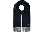 Fraas Sciarpa Cashmink® Scarf With Fringes Blue