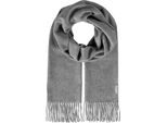 Fraas Sciarpa Pure Cashmere Scarf With Fringes Mid Grey Grigio