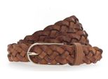 Vanzetti Pelle Cintura Braided Women's Belt W105 Cognac Marrone