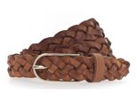Vanzetti Pelle Cintura Braided Women's Belt W90 Cognac Marrone
