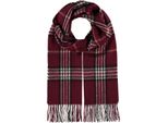 Fraas Sciarpa Cashmink® Scarf With Fraas Plaid Wine Rosso Multicolore