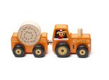 Cubika Trattore Con Traino - Puzzle In Legno Con Magnete 3 Pezzi
