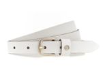 H.I.S Pelle Cintura 20Mm Leather Belt W80 White Bianco