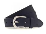 H.I.S Pelle Cintura 30Mm Leather Belt W95 Navy Blu