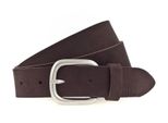 H.I.S Pelle Cintura 30Mm Leather Belt W95 Dark Brown Marrone
