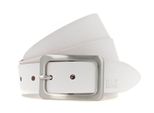 H.I.S Pelle Cintura 35Mm Leather Belt W105 White Bianco