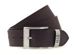 H.I.S Pelle Cintura 40Mm Leather Belt W80 Dark Brown Marrone