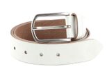 Vanzetti Pelle Cintura Glitter Radiance 35Mm Metallic Belt W85 White Silver Argentato