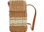 S.Oliver Borsa Per Cellulare Borsa A Tracolla Mobile Phone Bag Brown Stripes Marrone Chiaro