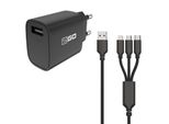 2GO 797257 2GO NetzladegeräT (2-T.) 1X Usb 1X Micro Usb 1X Lightning Sw