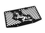Copriradiatore Zieger Compatibile Con Kawasaki ER-6 N | F Bj 2009-11 Dragon Nero