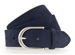 Vanzetti Pelle Cintura 35Mm Belt W105 Navy Blu Scuro