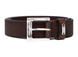 Replay Pelle Cintura Full Leather Belt W95 Fade Tobacco Marrone Scuro