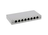 Inline® Patchfeld Cat.6A 0,5HE 8-Fach, Tisch/Wand-Montage, Lichtgrau, RAL7035 (76818I)
