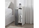 Decortie Elos Comodino Moderno Modulo Destro Bianco Antico+Grigio Retrò 27 X 25 X 60 Cm