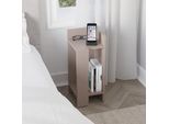 Decortie Elos Comodino Moderno Modulo Destro Grigio Moka 27 X 25 X 60 Cm