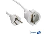 Inline® Strom-VerläNgerung Schutzkontakt Stecker / Buchse, Weiß, 15M (16410C)
