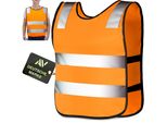 Avana Gilet Riflettente Ad Alta Visibilità Per Bambini (3-12 Anni) Gilet Di Sicurezza Riflettente Gilet Ad Alta Visibilità Gilet Riflettente - Arancione
