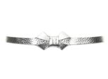 Vanzetti Pelle Cintura 15Mm Metallic Bow Belt W70 Silver Metallic Argentato