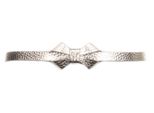 Vanzetti Pelle Cintura 15Mm Metallic Bow Belt W60 Platinum Color Oro Rosa