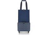 Reisenthel Carrello Della Spesa Foldable Trolley Herringbone Dark Blue Blu Scuro