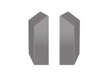 Profilo Di Base C2 In Alluminio Renoplast, Battiscopa, Profilo Di Base A Parete L+R, 5 Cm, Grigio