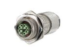 Metz Connect Presa M12 IP67 Flangia Diritta Schermata, Codice X, Cat.6A