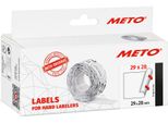 Meto 30007372 Etichette Meto Per Etichettatrici Di Prezzi, 29 X 28 Mm, Bianco