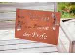 Targa Poetica In Acciaio Inox "Vino E Poesia"""