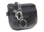 Esquire Caso Chiave New Silk Key Case With Zip Black Nero