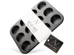 Avana Teglia Per Muffin Acciaio Al Carbonio Per 12 Muffin Rivestimento Antiaderente Teglia Per Muffin Teglia Per Cupcake In Acciaio Teglia Per Muffin Teglia Per Muffin Nero