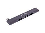 Hub Inline® Slim USB-C, 4 Porte, Usb 3.0 + 3X Usb 2.0, Design Sottile