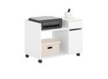 Sobuy ASK02-W Armadio Per Archivi Carrello Per Archivi Tavolo Per Stampanti Supporto Per Stampanti Contenitore Per Rotoli Armadio Di Stoccaggio Per Ufficio Bianco Wd Circa 72X40X54Cm