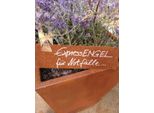 Cartello In Acciaio Inox Con Angelo "Angelo Espresso Per Le Emergenze"""