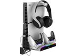 Supporto A Parete Ipega Per PS5/PS5 Slim Con Doppio Caricatore Per Controller PS5