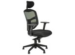 Sedia Da Ufficio Ergonomica Girevole HN-5038, Braccioli Regolabili, Poggiatesta, Seduta Scorrevole (Avanti-Indietro), Nero