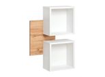 Scaffali Quadrati Ira - Rovere Wotan/Bianco