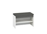 Scarpiera Con Seduta Ingo - Pino Bianco / Antracite / Grigio