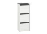 Scarpiera Con Scaffali Ingo - Pino Bianco / Antracite / Grigio