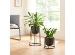 Supporto Per Piante 'Nesseby' Set Di 2 In Metallo Nero