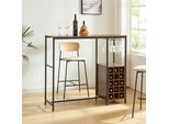Tavolo Da Bar 'TrøNdelag' 120X40X105 Cm Con Portabottiglie Per 15 Bottiglie