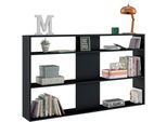 BüCherregal Gami "BüCherregal Ritmo", Grau (Anthrazitgrau), B:166Cm H:98Cm T:26Cm, Holzwerkstoff, Regale, BüCherregal, GemüTliche Und Benutzerfreundliche Bibliothek