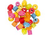 Set Di Perline, Cilindro Ø= 2 Cm, H= 2 Cm, Legno,