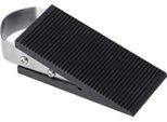 Fermaporta A Pavimento 12 X 5 X 3 Cm, Fermaporta In Gomma, Fermaporta A Pavimento In Acciaio Inox E Gomma, Protezione A Cuneo, Fermaporta In Gomma Antiscivolo, Cuneo Fermaporta, Protezione Porta, Fermaporta