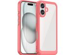Custodia Outer Space Con Cornice In Gel Per Iphone 16 Plus - Rosso