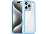 Custodia Outer Space Con Cornice In Gel Per Iphone 16 Pro - Blu