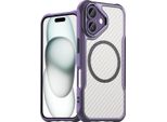 Custodia In Silicone Magsafe Leading Series Per Iphone 16 Plus - Viola