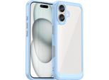 Custodia Outer Space Con Cornice In Gel Per Iphone 16 Plus - Blu