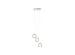 Brilliant Rafa Led Pendelleuchte 3Flg Rondell Chrom/Rauchglas Innenleuchten,Pendelleuchten,-Rondell 3X 5.67W Led Integriert, (Lichtstrom: 528Lm, Lichtfarbe: 3000K) In Der HöHe Einstellbar / Kabel